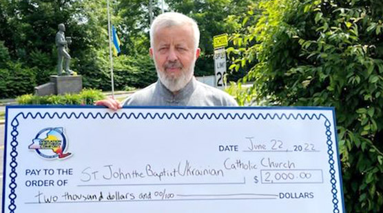 ukrainian donation check